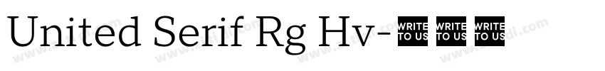 United Serif Rg Hv字体转换